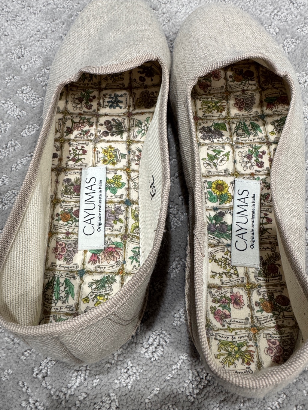 Cayumas Women's Natural Linen Slip-On Espadrilles Flat Size 39 Us 8 — image 5 of 6